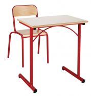 Lot table chants surmoulés et chaise Atlas