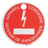 Macaron signalétique rond pour cadenas CAD-60