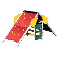 Maisonnette avec plan d'escalade