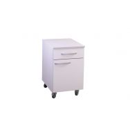 Meuble de rangement mobile 1 porte, 1 tiroir, 1 étagère réglable L 450 mm