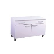 Meuble de rangement mobile 2 portes, 1 tiroir, 1 étagère réglable L1200