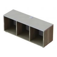 Meuble télévision Quiétub 3 cases Tabac/Gris