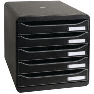 Module de classement Big Box Plus noir 5 Tiroirs - Exacompta
