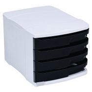 Module de classement bicolore 4 tiroirs - Manutan
