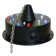 Moteur sur batterie pour boule à facettes avec 18 LEDs de couleur