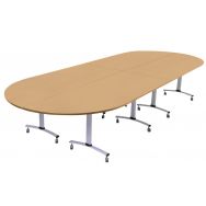 Pack Axe stratifié 4 tables angle intégré droite/gauche - Manutan