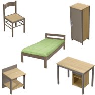Pack Chambre Nova Chêne/Taupe