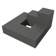 Pack assise modulable Cube 5 modules - gris