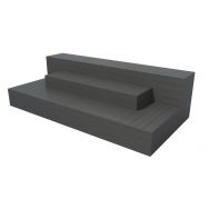 Pack assise modulable Cube 9 modules - gris