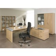 Pack bureau droit Phylos + console de rangement