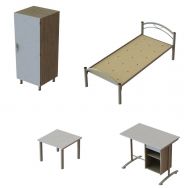 Pack n 1 chambre Quiétub Tabac/gris 9006 Alu