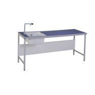 Paillasse humide de laboratoire pour élève avec cuve 2/3 - 1/3. Hauteur 900 mm