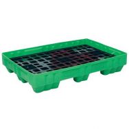 Palette de rétention PE 150 L caillebotis Noir