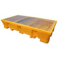 Palette de rétention maxi bi-conteneurs 1050 LITRES galvanisé