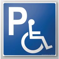 Panneau parking avec pictogramme handicapé