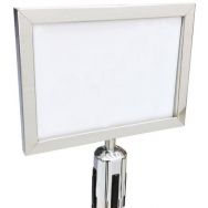Panneau porte affiche A4 horizontal finition inox sangle 5 m