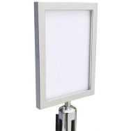 Panneau porte affiche A4 vertical finition inox sangle 5 m
