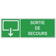 Panneaux sortie de secours évacuation rectangle
