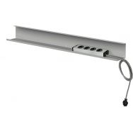 Passage de câble horizontal - Smart Office, L800,argent,3001