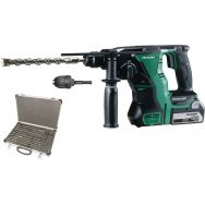 Perforateur SDS+ 28mm 18V 5Ah + mèches + burins + mandrin