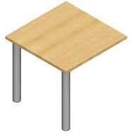 Plateau d'extension Tétris 80 x 80 cm avec 2 pieds coloris Hêtre/alu