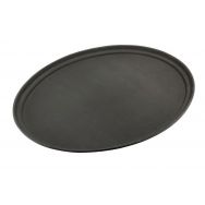 Plateau oval en polypropylène 68x56 cm noir