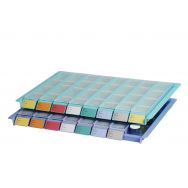 Plateau pilulier 600 x 400 complet bleu