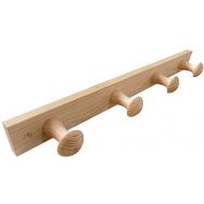 Porte-manteau bois de pin 4 têtes