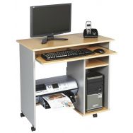 Poste informatique Alpha mobile coloris hêtre/alu