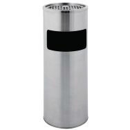 Poubelle-cendrier ronde - Inox - 12,5 L