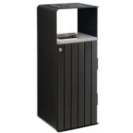 Poubelle Artri 110 L tri déchets- acier galva lattes alu - gris mangnèse