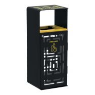 Poubelle Artri anti nuisible 110 L tri emballage - manganèse jaune