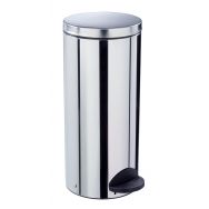 Poubelle métal à pédale avec seau intérieur Sanelia 30L Inox