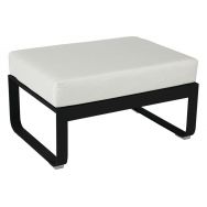 Pouf Bellevie coussin blanc grisé