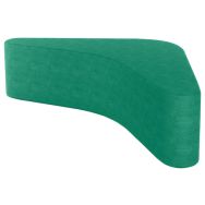 Pouf Boomerang rigide 170 x 89 cm tissu simili cuir