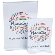 Présentoir de table transparent forme T droit - Manutan