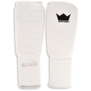 Protections tibias + pieds Montana blanc pour karaté et Tae Kwon do
