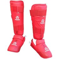 Protège tibia/pied WKF Hayashi Shin guard 343-4003 rouge