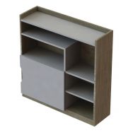 Rangement cosy bout de lit Quiétub Tabac/Gris