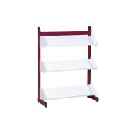 Présentoir avec tablettes inclinées, double face Zédia