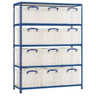 Rayonnage bacs de rangement Blocabac - Avec bacs