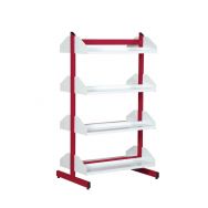 Rayonnage tablettes droites, double face Zédia