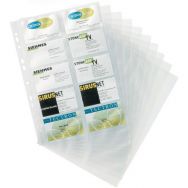 Recharge pochettes classeur p/cartes de visite - A4 - Transparent