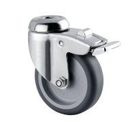 Roulette pivotante à oeil et frein - Capacité 60 kg