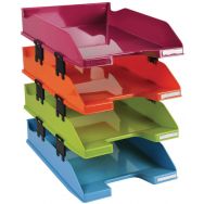 Set de Corbeille à courrier Combo coloris assortis - Lot de 4