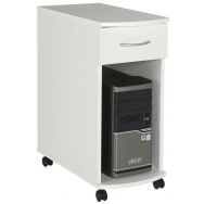 Support UC mobile avec tiroir coloris blanc