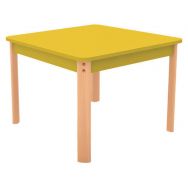 Table Ergo carrée T0 - piètement bois hêtre