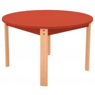 Table Ergo ronde T0 - piètement bois hêtre