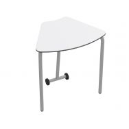Table Hexa hauteur fixe plateau rabattable avec chants PVC