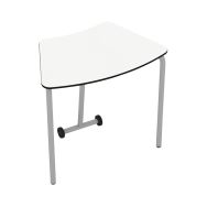 Table Octa hauteur fixe plateau rabattable avec chants PVC